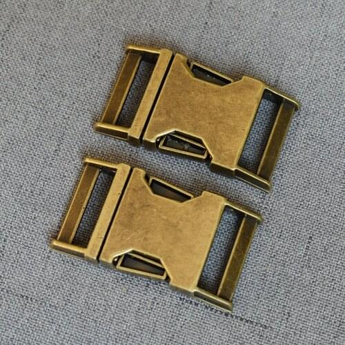 1 Piece 20mm Bronze Metal Quick Side Release Buckles for DIY Out Door Luggage Dog Collar Buckle Belt Accessories