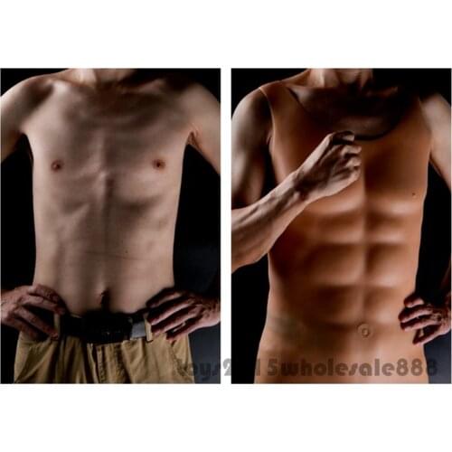 Charm 1750g Hunk Chest Muscle Man Silicone Fake Chest Muscle Pecloralis Muscle Cosplay Men Body Shaper Handmade