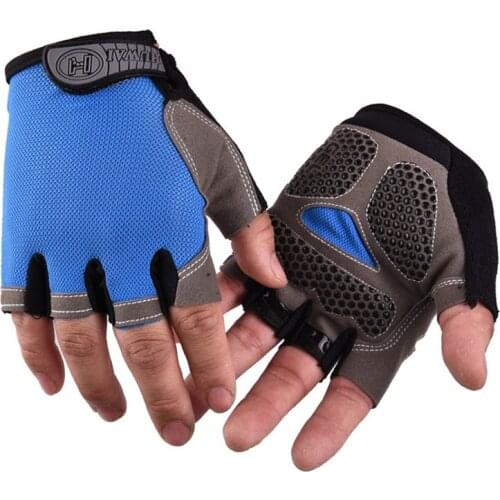 Silicone Cycling Anti-slip Anti-sweat Men Women Half Finger Gloves Breathable Anti-shock Sports Gloves Bike Bicycle Glove NEW