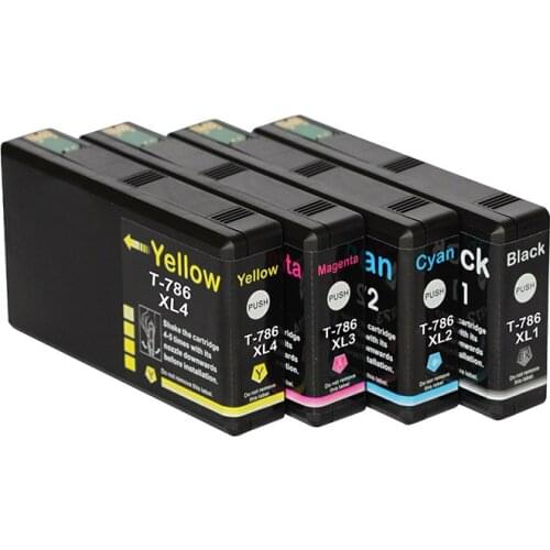 4 PK Compatible Inkjet Cartridge T7861-T7864 For Epson WorkForce Pro WF-4630 4640 5110 5190 5620 5690 printer with chip