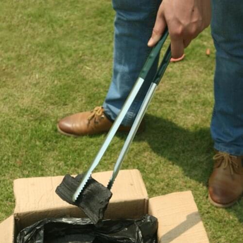 Charcoal Tongs Stainless Steel Fire Tongs BBQ Clip Grabbing Tool Used For Adding Wood And Carbon To Barbecue Pits