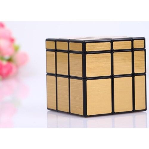 Gold Qiyi Mirror Cube 3x3 Speed Cube 3x3x3 Magic Cube Puzzle Educational Toys For ChildrenGolden Mirror Blocks