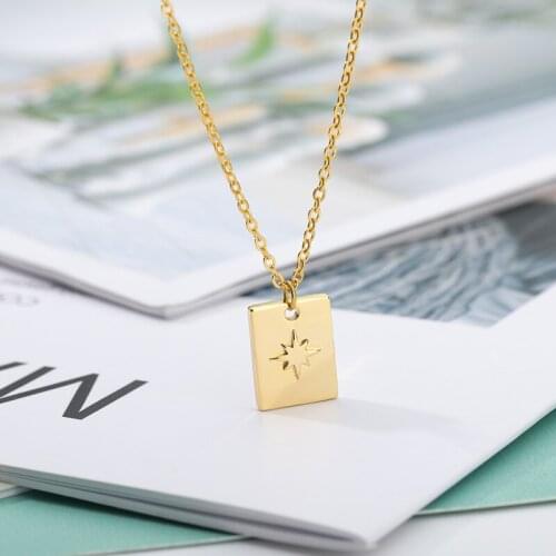 Star Necklaces For Women Stainless steel Chain Choker Pendant Necklace Accessories Jewelry Gift BFF