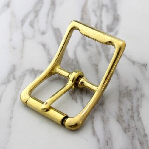 1xBrass Belt Buckle Tri-glide Single Pin Middle Center Bar Roller Buckle for Leather Craft bag Strap Horse Bridle Halter Harness
