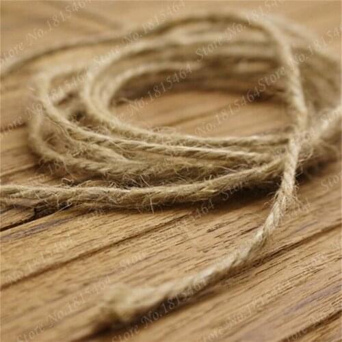 1Roll 50M Natural Twine Cord Hemp Rope String Rustic Wrap Gift Packing String Wedding Decoration