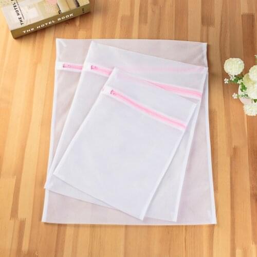 3 Size White Coarse Mesh Laundry Bags for Washing Machines Lingerie Laundry Wash Bags Modern Polyester Laundry Bag