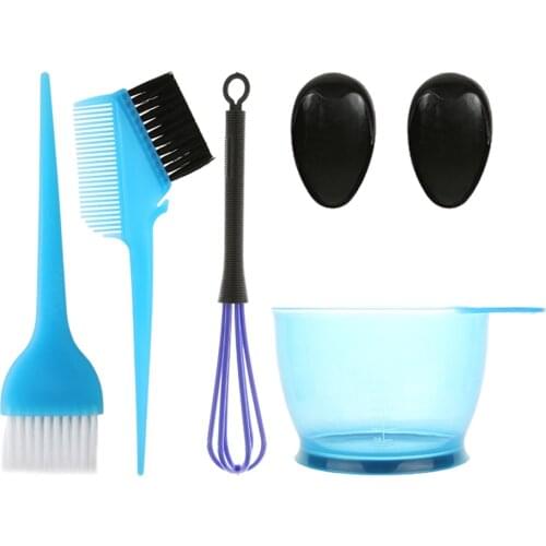5PCS Hair Dye Color Brush Bowl Set with Ear Caps Dye Mixer Hair Tint Dying Coloring Applicator Hairdressing Styling Accessorie