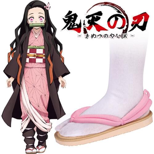 Anime Demon Slayer Cosplay Shoes Kimetsu No Yaiba Kamado Tanjirou Clogs Sandals Nezuko Geta Agatsuma Zenitsu Flip Flops