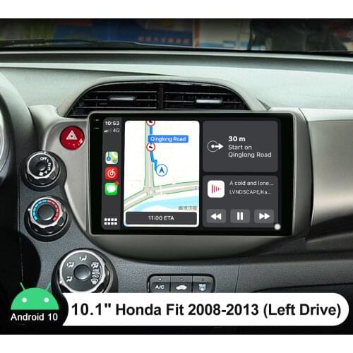 Android 10.0 System 10.1" Inch Octa Core 1280*800 Head Unit Fast Boot Car Multimedia Player For Honda Fit 2008-2013（Left Drive