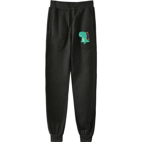 Dinosaur Cartoon Kawaii Jogger Harem Pants Fashion Sport Hip Hop Men Women Casual Long Loose Unisex White Black Pant Trouser 4XL