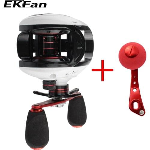 EKFan Drag Power Right Handed Fishing Reel Send With Two Fishing Handles High Speed 7.0:1 Baitcasting Reel 9+1 BBs