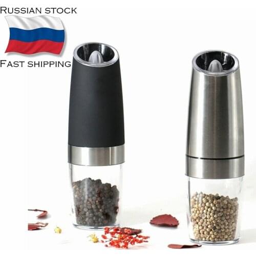 Electric Automatic Mill Pepper and Salt Grinder LED Light Peper Spice Grain Mills Porcelain Grinding Core Mill Kitchen Tools