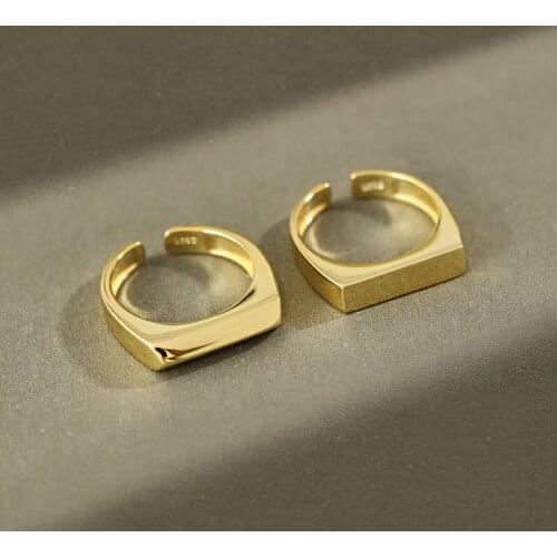 GeometryI Minimalist 925 Sterling Silver Rings For Women Ins open ring Bijoux Argent 925 Massif Pour Femme Jewellery