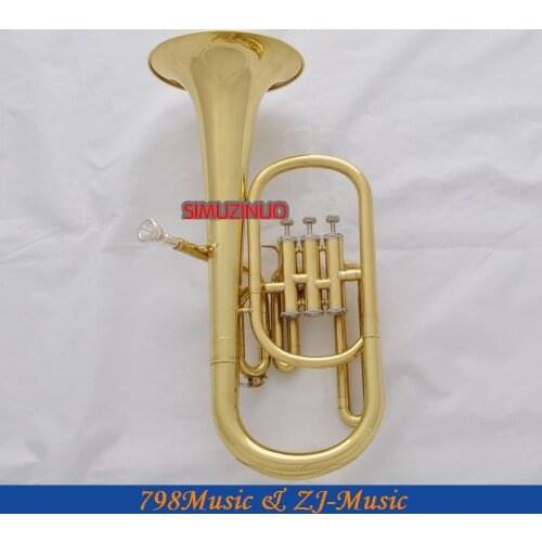 Quality Brand New Gold Eb Alto Horn 3 Piston With Case