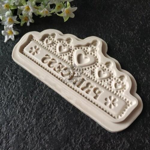 Crown lace chocolate silicone mold Cake lace decoration mould Cake decoration tools KLM-0064