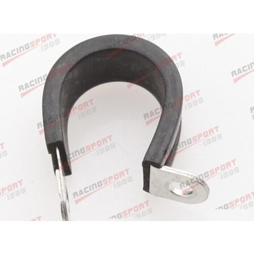 5PCS Cushioned Hose Mounting Clamp Loop Strap 304 Stainless Steel 5/16" Black