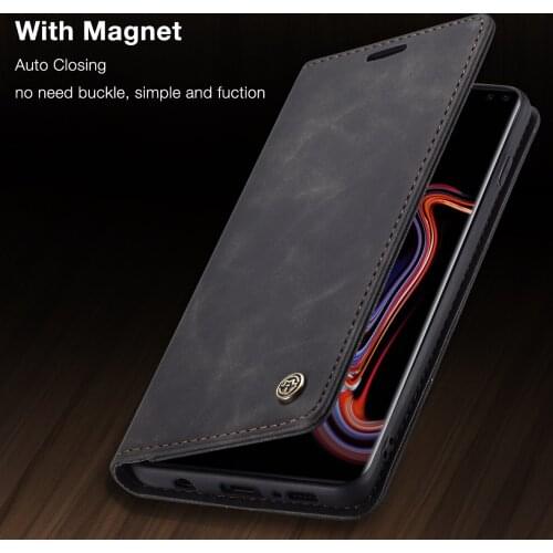 Magnetic Flip Case For Samsung Galaxy S10 Plus Vintage Leather Card Holder Wallet Cover Phone Case For Samsung S10E Galaxy S10