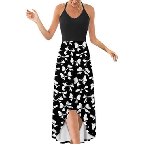 Fashion Women Dress Cold Shoulder Summer Casual Flower Print Loose Sleeveless Elegant Backless Beach Clothes платье летнее g4