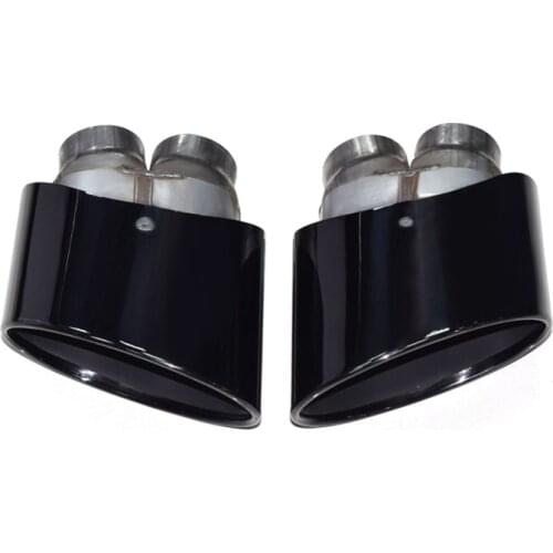 Car Accessories Double Inner Exhaust Tip For Audi RS3 RS4 RS4 RS5 RS6 Stainless Steel Car Exhaust Pipe Muffler Tip Nozzle