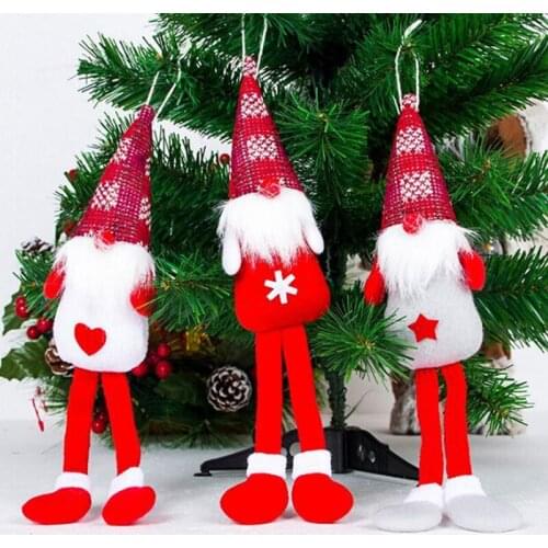Christmas Decoration Cute Sitting Long-legged Elf Festival New Year Dinner Party 2019 Christmas Decorations for Home Tree
