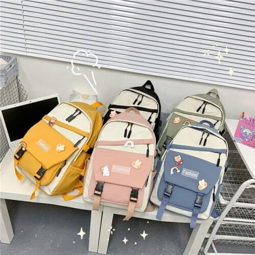 New Waterproof Women Travel Backpack Kawaii School Bags for Teenage Girls 2021 Nylon Back pack Student Laptop Bookbags Schoolbag