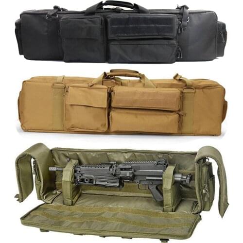 Military Airsoft Gun Bag Case Double Rifle Backpack for M249 M16 AR15 Rifle Bag Hunting Carbine Gun Carrying Protection Bag