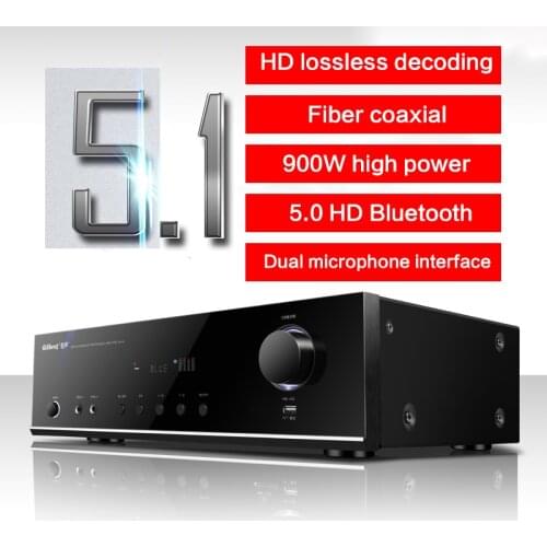 DIY 900W Power Amplifier Home High-power Heavy Bass Professional Hifi Bluetooth Stage Audio Karaoke 5.1 Fever Power Amplifier
