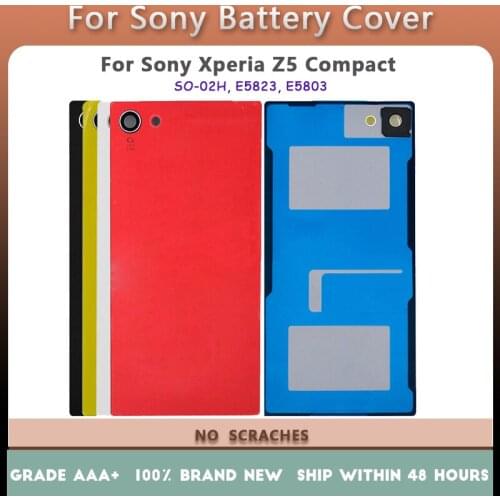 Back Battery Cover Door For Sony Xperia Z5 Compact SO-02H E5823 E5803 With repair parts, Z5 Compact Housing Rear Replacement