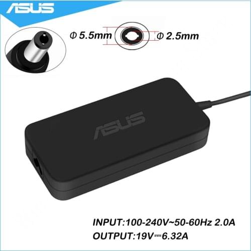 19V 6.32A 120W 5.5*2.5mm Laptop Charger Power Adapter For Asus PA-1121-28 ADP-120RH B A15-120P1A ASUS FX50J FX50JX FX60VD FX60VE