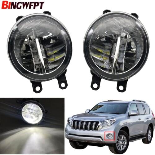 1pair For Toyota Land Cruiser Prado J150 2009 2010 2011 2012 2013 Car LED Fog Light 30W Front Bumper Fog Lamp 12V