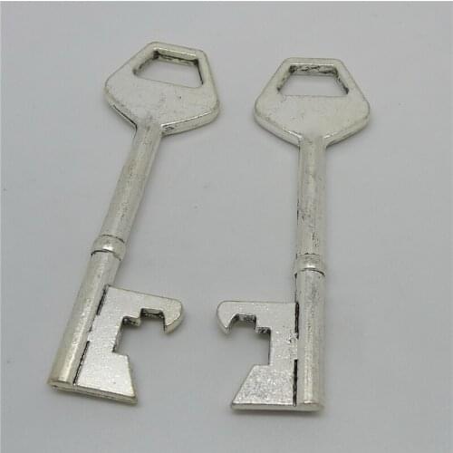 10pcs/lot key 76x25mm charms for DIY bracelets necklace Pendants Zinc Alloy wholesale jewelry lots Free Shipping Manufactor