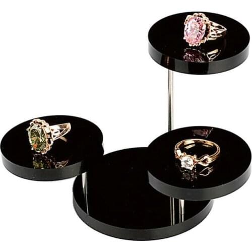 2pcs\Lot Acrylic Transparent Jewelry Display Stand 3 Bracelet Ring Show Free Shipping