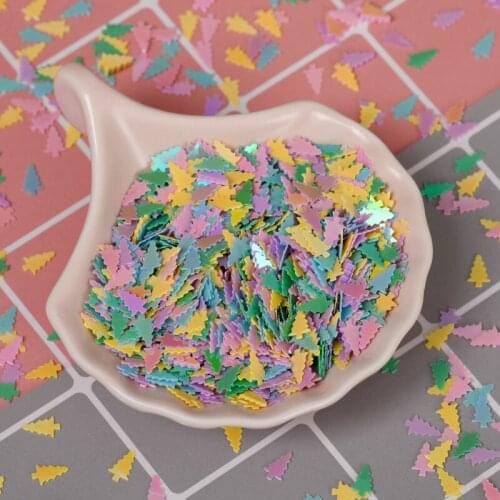 20g/Lot Christmas Tree 8mm PVC Confetti Glitter Sequins For Crafts Nail Art Decoration Paillettes DIY Sewing Accessories Girls