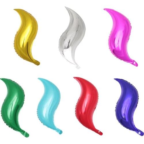 50pcs 18 24inch S Shaped Foil Balloons Curver Flower Inflatable Air Globos Birthday Party Wedding Decoration Supplies Kids Toys
