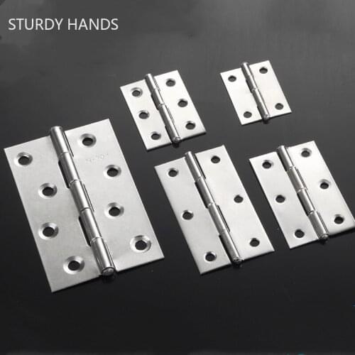 6PC/lot Home Stainless Steel Furniture Hinge Doors and Windows Connector Bookcase Door Silent Hinges Hardware Accessories