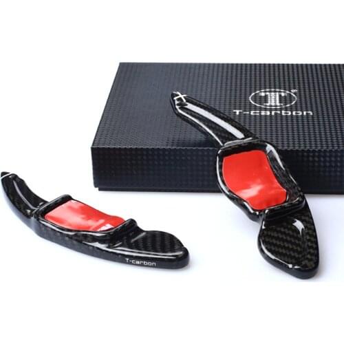 Carbon Fiber Car Steering Wheel Extend Paddle Shifters Covers Car Stickers for VW Tiguan for VW Touareg for Volkswagen Golf 6