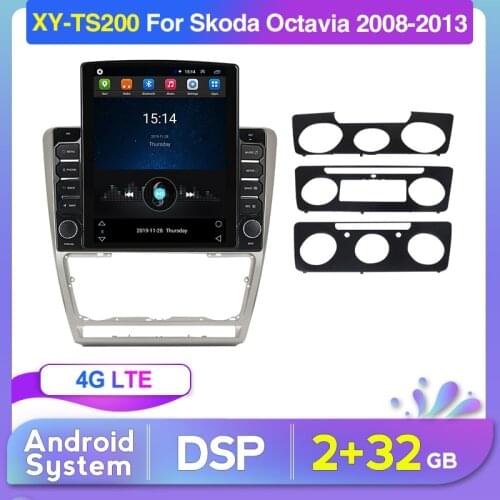 DSP 1024x768 9.7"Android Tesla Screen Car Multimedia Player Radio Gps Navigation For Skoda Octavia 2008-2013 A5 Wifi 4G SIM