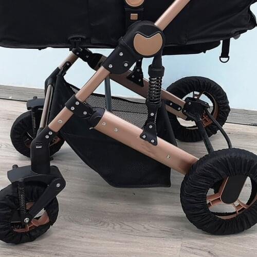 Stroller Wheel Covers Anti-Dirty Dustproof Oxford Cloth Infant Carriage Wheel Protector Cover Stroller Accessories For Baby