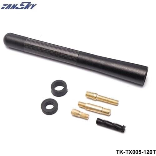 Black Aluminum Carbon Fiber Short Antenna Radio Car Ralliart 12cm 4.7 For Ford Mustang GT Cobra 94 TK-TX005-120T