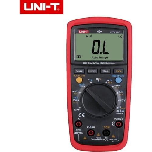 UNI-T UT139C True RMS Electrical Digital Multimeters LCR Meter Handheld Tester Multimetro Ammeter Multitester LCD Display