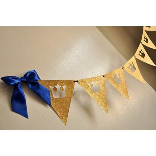 Cheap Royal Prince Bunting Banner crown Garland. Baby Shower Decoration / Gender Reveal Party / Photo Prop
