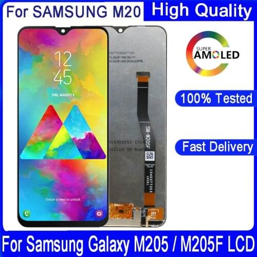For Samsung Galaxy M20 2019 SM-M205 M205F M205G Original 6.3" LCD Display Touch Screen Digitizer Assembly replacement parts