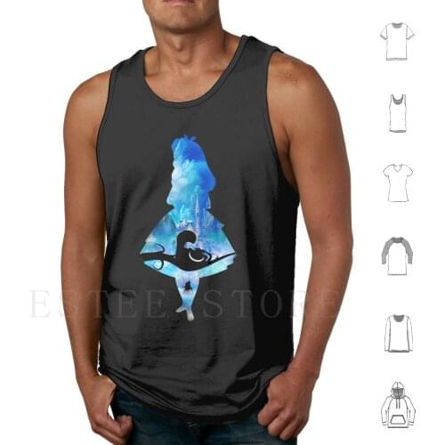 Welcome To Tank Tops Vest Cotton Magic Magical Castle Tree Nature Landscape Red Queen Evil Were All Mad Here Quote Alice In