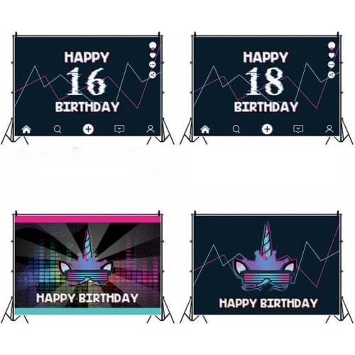 Musical Symbol Background Black Bokeh Birthday Party Photography Backdrop Photo Booth Studio Banner Supplier