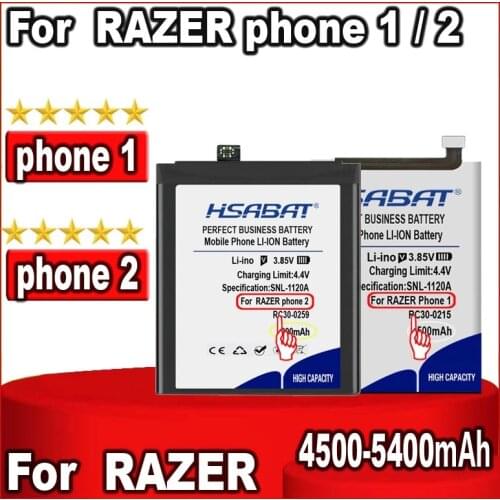 HSABAT 4500mAh~5200mAh RC30-0215 RC30-0259 Battery for RAZER phone 1 / phone 2