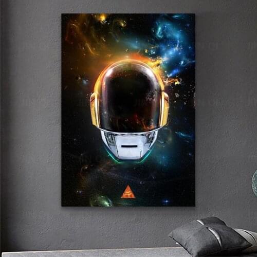 Daft Punk Art Canvas Poster Prints Home Wall Decor Painting For Living Room Framework Artwork canvas frame