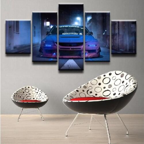 Artwork Poster HD Prints 5 Pieces Home Decoration Car Wall Art Traffic Modular Pictures For Living Room Bedroom Canvas Painting