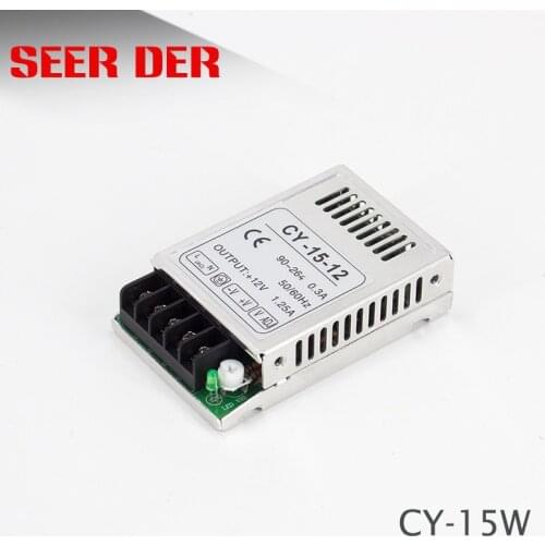 Hot sell single output power supply 15w 12v 1a / 5v 3a / 15v 24v mini-size smps 220vac to 5vdc 12vdc 24vdc converter