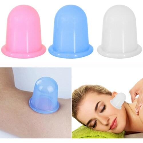 Massage Cupping Cups Silicone Vacuum Suction Cupping Therapy Anti Cellulite Face Neck Body Massage Cup