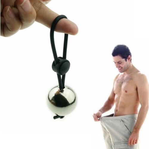 1pc Metal Ball Hanger Penis Weight Stretcher Penis Extender Enlargement Cock Ring Male Chastity Sex Toys, Penis Ring for Men